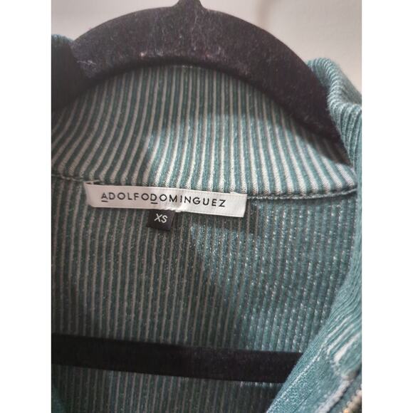 NEW Adolfo Dominguez Two Tone Ribbed Full Zip Cardigan Sweater - Picture 5 of 7